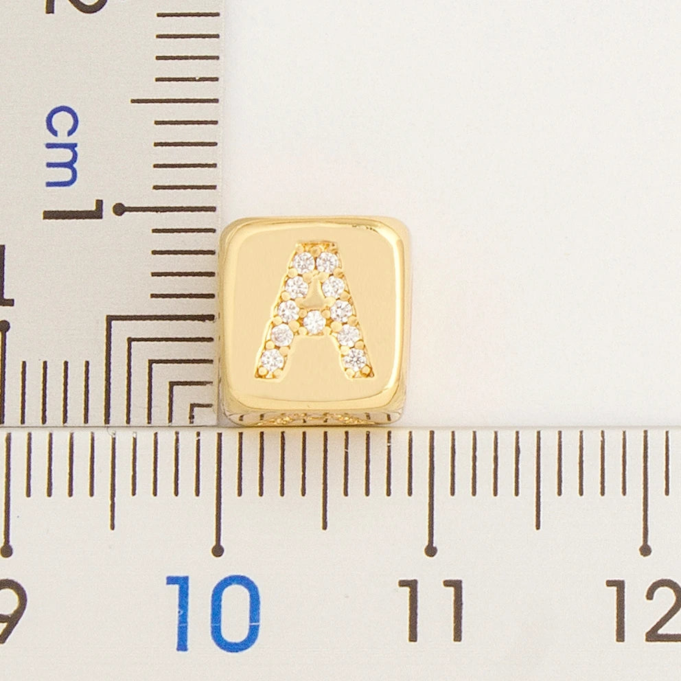 Golden Initial Charm Necklace