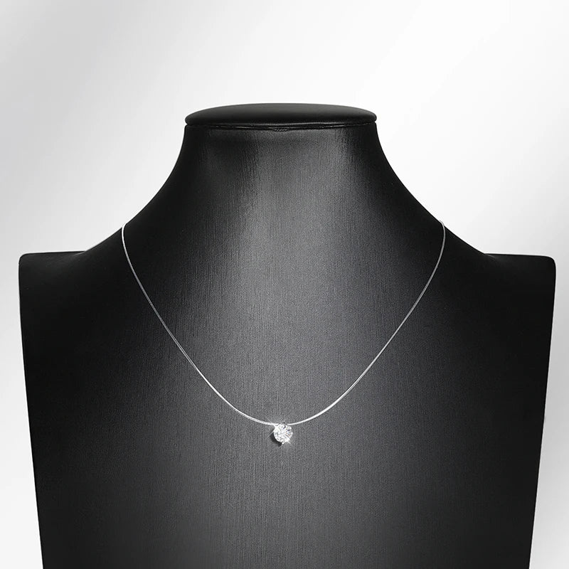 Halo Solitaire Necklace