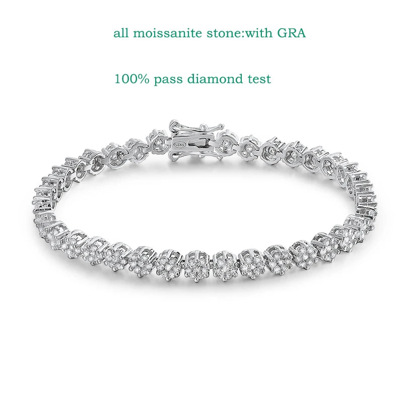 Radiant Bloom Diamond Tennis Bracelet